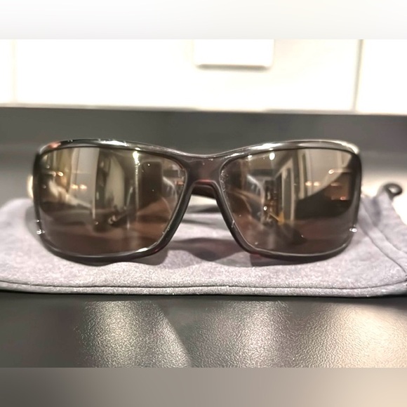 GUCCI Oversized G Logo Shield Sunglasses Brown Gradient - Picture 6 of 6